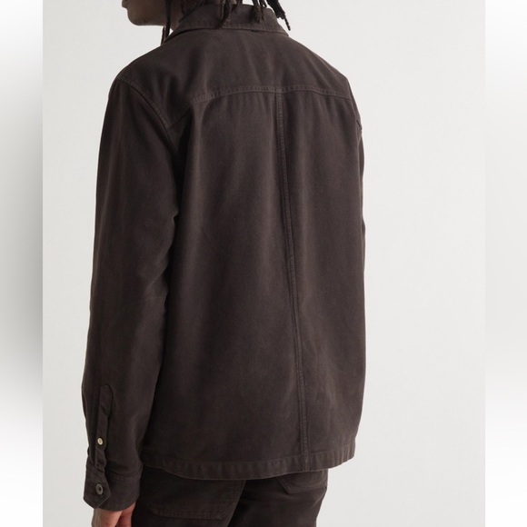 Mens Rag & Bone Mace Cotton Moleskin Shirt Jacket in Espresso Brown Sz M - Picture 5 of 10